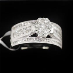 7.52g 14k White Gold Diamond Ring