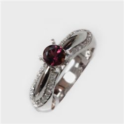Natural 1.36 ct 5.17g Pink Tourmaline 14k WG Ring