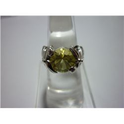 33.75 CTW LEMON TOPAZ RING .925 STERLING SILVER