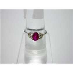 NATURAL14.75 CTW RUBY RING .925 STERLING SILVER