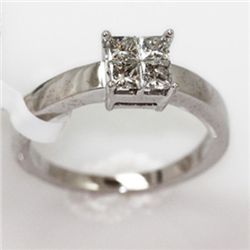 4.23g 14k White Gold Diamond Ring