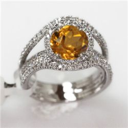 5.69g 14k White Gold Diamond Ring