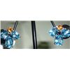 Image 1 : NATURAL 24.75 CTW BLUE TOPAZ EARRING .925 STERLING SILV