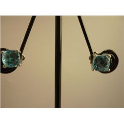 27.00 CTW GREEN AMETHYST EARRING .925 STERLING SILVER