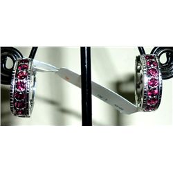 NATURAL 27.00 CTW GARNET EARRING .925 STERLING SILVER