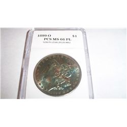 1899-O MORGAN SILVER DOLLLAR, PCS GRADED MS-66 PROOFLIKE