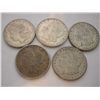 Image 1 : FIVE 1921 SILVER MORGAN DOLLARS
