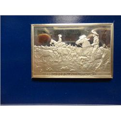 1976 Bi-Centenn1.56 troy ounce Sterling silver bar. " Cattle drive" from Franklin Mint
