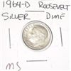 Image 1 : 1964-D ROOSEVELT SILVER DIME *RARE MS HIGH GRADE*!!