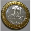 Image 1 : $10 SILVER STRIKE CASINO COIN .999 SILVER TOTA WEIGHT IS 1.32oz RARE MIRAGE-DANNY GANS MS HIGH GRADE