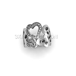 Heart Design 0.40 ctw Diamond Ring 14kt W or Y Gold