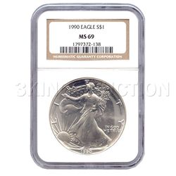 Certified Proof Silver Eagle PF69 1990