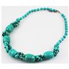 Image 2 : Natural 328.96ctw Turquoise Sterling Silver Necklace