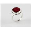 Image 1 : 25.98ctw Sterling Silver OvalCut Ruby Beryl Ring