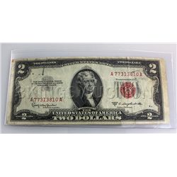 2.00 Dollar Bill Red Seal 1953 C