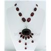 Image 1 : Unique Design 726.50ctw Ruby Beryl Silver Necklace