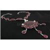 Image 2 : Unique Design 726.50ctw Ruby Beryl Silver Necklace