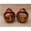 A pair of Vienna style pots and covers each d