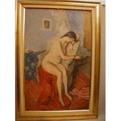 GABRIEL FOURNIER (1893-1963) Nude ``pose dans