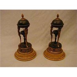 A pair of 19th Century French ormolu and bell