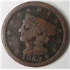 Image 1 : 1853  half penny  VG  SCARCE BRAIDED HAIR SERIES