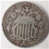 Image 1 : 1872   Shield nickel  Fine  VERY SCARCE DATE  GS = $67