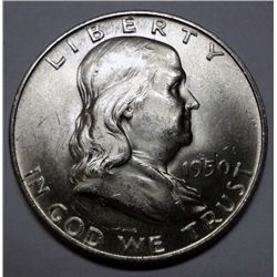 1950-D FRANKLIN HALF DOLLAR CH BU