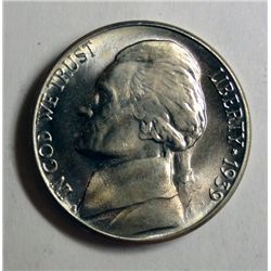 1939 S JEFFERSON NICKEL SUPERB GEM BU CHERRY!