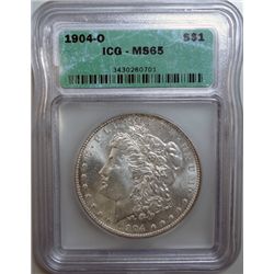 1904-O NEW ORLEANS  Morgan SILVER DOLLAR $ ICG65