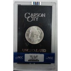 1883-CC MORGAN DOLLAR NGC MS-65 GEM GSA BOX, PAPER