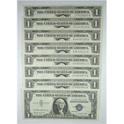 ( 7 ) NICE CRISP UNCIRCULATED 1957-A & ( 1 )  CRISP UNCIRCULATED 1957-B
