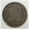 Image 1 : 1821 Bust dime  VG but some dmg   Est $40-$50