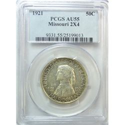 1921 Missouri  2X4  PCGS55  Est  $540-$550