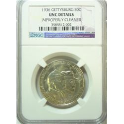 1936  Gettysburg  NGC  UNC clnd  Est  $325-$350