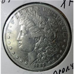 1889-CC MORGAN DOLLAR XF, VERY LIGHT CLEANING, VERY NICE COIN