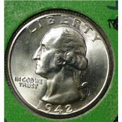 1942-D WASHINGTON QUARTER SUPERB GEM BLAZER BU!
