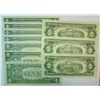 Image 2 : ( 7 ) $1.00 SILVER CERTIFICATES AND ( 3 ) $2.00 RED SEAL NOTES