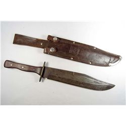 OLD WEST BUFFALO BILL PRESENTATION BOWIE KNIFE W/ SCABBARD BY TIFFANY