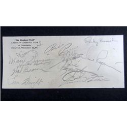 MULTI-BASEBALL PLAYER AUTOGRAPHED NEWSLETTER - TY COBB - W/ AAU COA