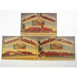 SET OF 3 BLACK AMERICANA COON CHICKEN INN POSTCARDS