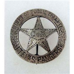 OLD WEST TEXAS RANGERS COWBOY ERA LAW BADGE