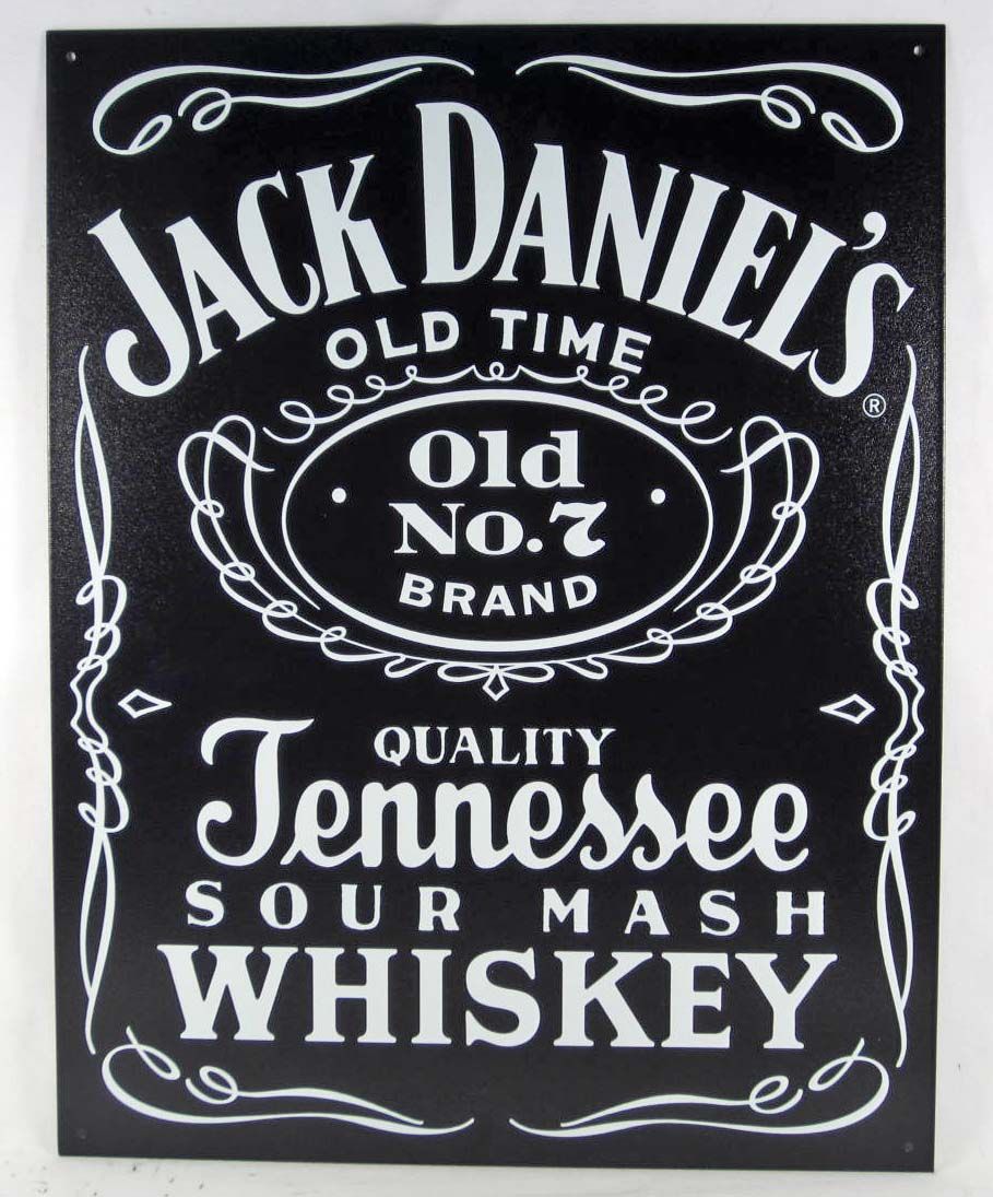 733 JACK DANIELS NO. 7 METAL SIGN 12.5" X 16"