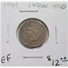 Image 1 : 1901 INDIAN HEAD RED BOOK VALUE IS $12.00 *RARE EXTRA FINE HIGH GRADE - NICE PENNY*!!
