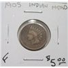 Image 1 : 1905 INDIAN HEAD RED BOOK VALUE IS $5.00 *FINE GRADE - NICE PENNY*!!
