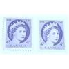 Image 1 : 2 VINTAGE *UNUSED* 4 CENT CANADA STAMPS - Canada 4 cent E R wilding 4c blue ER Queen!!!