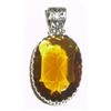 Image 1 : LARGE SOLID STERLING SILVER/RARE OBSIDIANT PENDANT RETAIL VALUE IS $198.00 *STAMPED .925!!