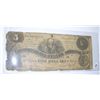 Image 1 : 1861 $5 DOLLAR CONFEDERATE NOTE *EXTREMELY RARE 1ST YEAR CONFEDERATE NOTE* SEPTEMBER 1, 1861!