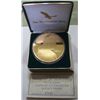 Image 2 : 2000 4OZ 24K GOLD LAYERED SILVER SACAGAWEA *RARE PROOF IN ORIGINAL MINT DISPLAY BOX & PACKAGE*