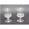 Image 1 : Pair of urn shaped vases cut with diamond ban