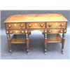 Image 1 : Georgian mahogany kneehole dressing table wit